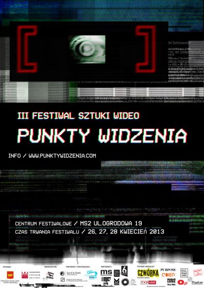 plakat Festiwal Sztuki Wideo Punkty Widzenia