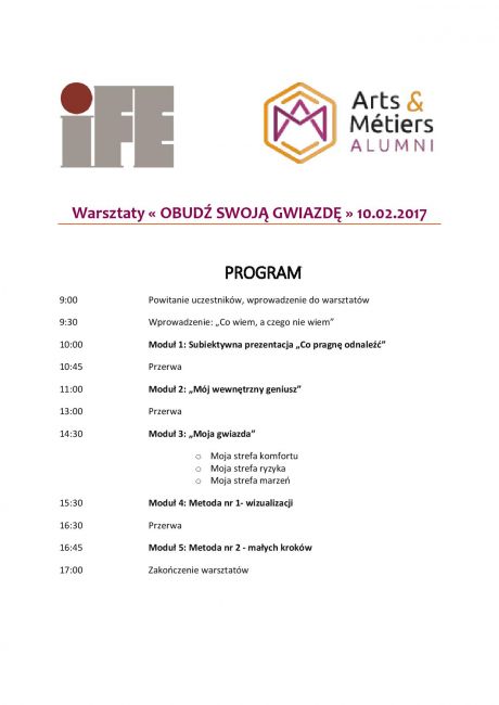 Warsztaty_Arts_Metiers - program