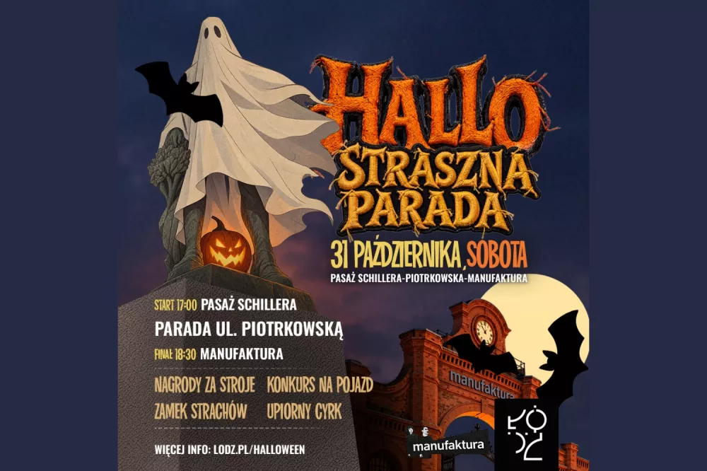 Plakat Halloweenowej Parady w Łodzi 31 października